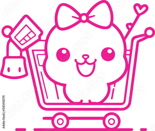 Trendy Shopping Icon Illustration Pack