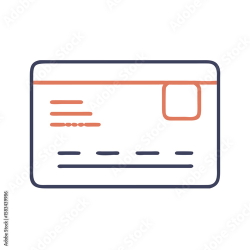 Credit card with chip Material SVG Icon