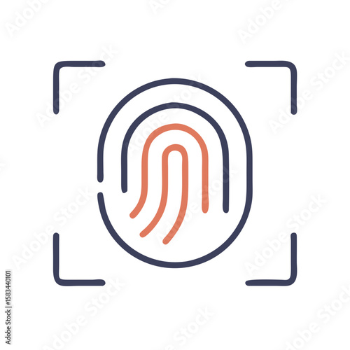 Fingerprint scanning icon Material SVG Icon