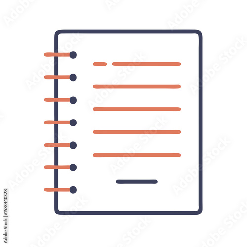 Notebook with spiral binding Material SVG Icon