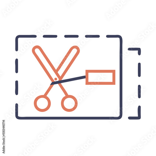 Video editing scissors Material SVG Icon