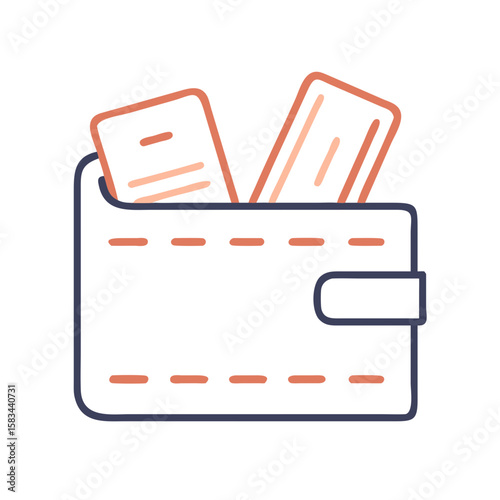 Wallet with credit cards sticking out Material SVG Icon