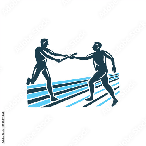 Succession Planning: Baton Exchange, Leadership Transition Succession Planning Relay baton exchange