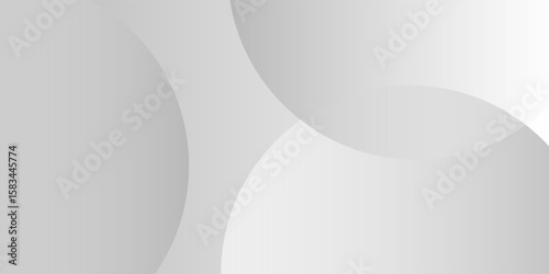 A minimalist abstract background featuring overlapping curves and circular shapes in various shades of gray, creating a smooth gradient and subtle depth