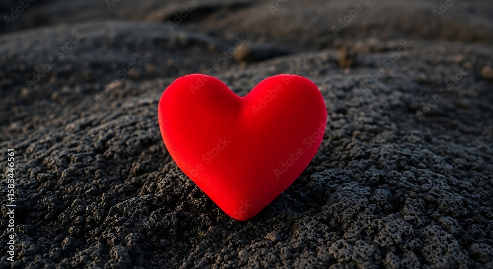 Obraz premium red heart on a wooden background