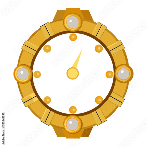 Elegant gold link watch bracelet design with a luxurious aesthetic
