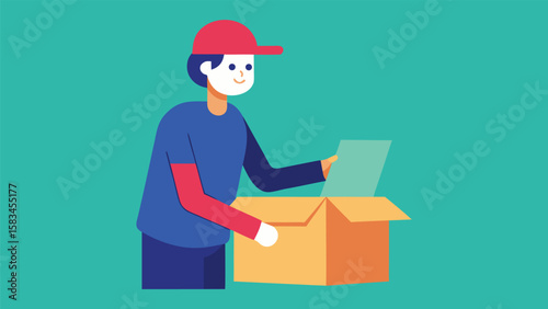 cartoon vector illustration girl with gift box