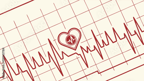 Heartbeat ekg heart health cardiology medical pulse rhythm lifeline cardiac monitor vital sign diagnostic 100