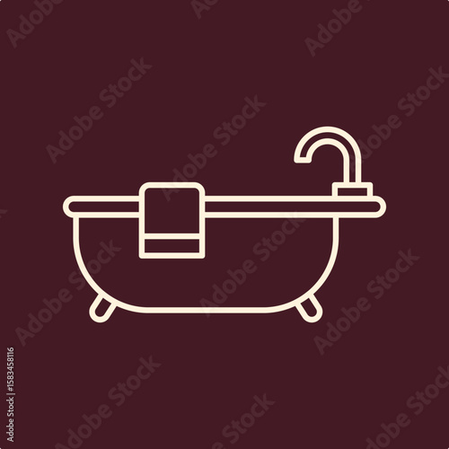 Bathtub bathroom trendy useful important vector Illustration design attractive colorful background