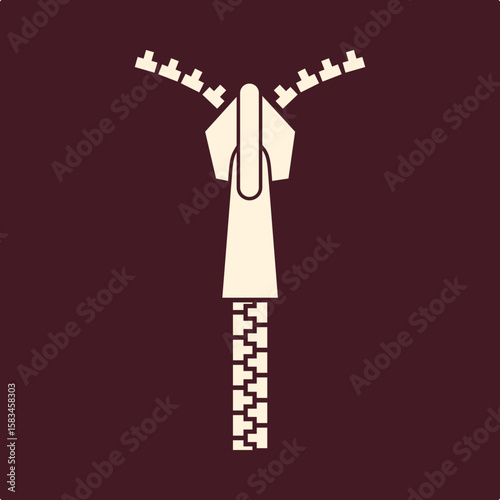 Zipper zip pulls trendy useful important vector Illustration design attractive colorful background