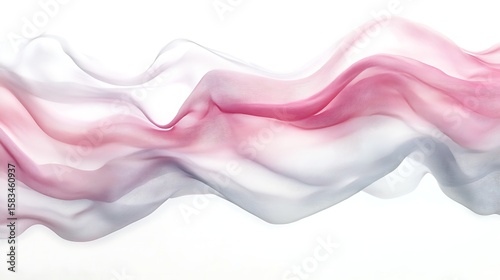 Flowing, translucent fabrics in soft pastel shades