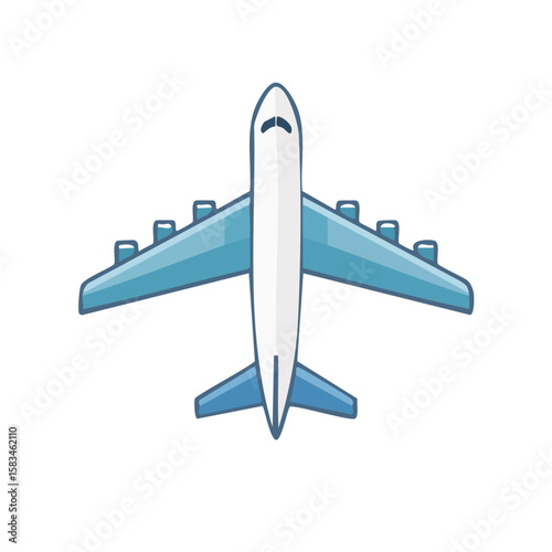 Airline Airplane Icon Isolated on a Transparent Background
