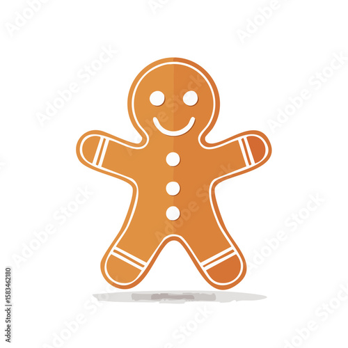 Gingerbread Cookie Isolated on a Transparent Background 