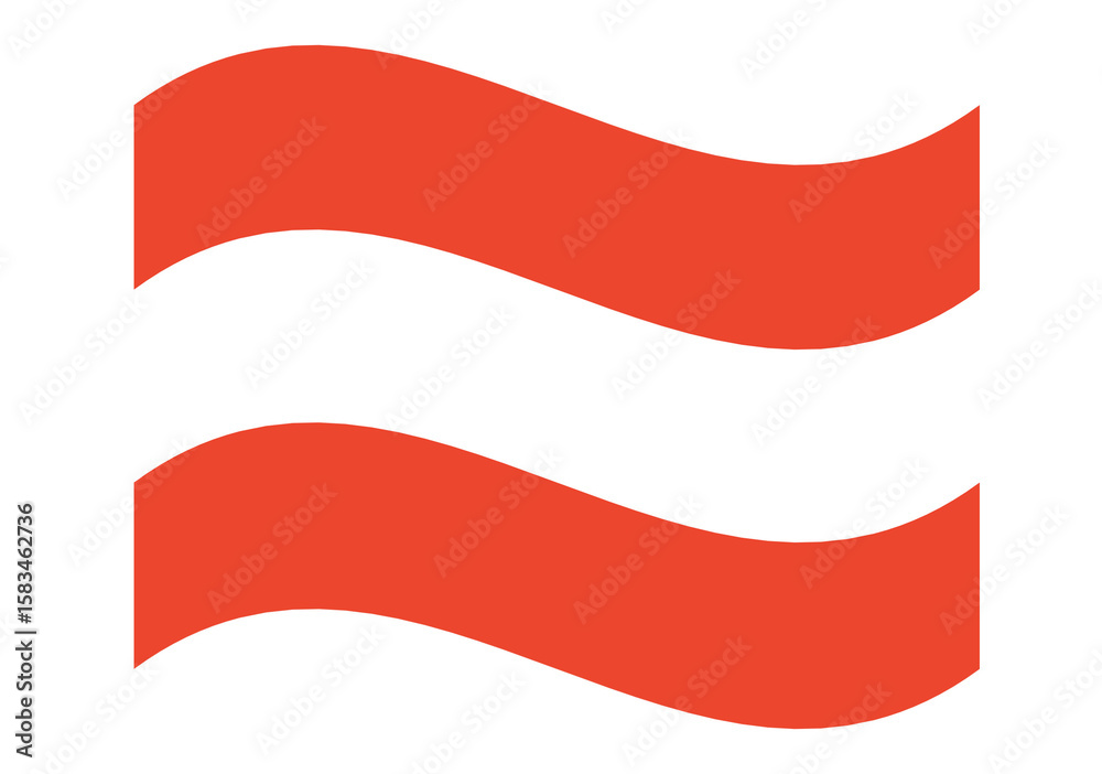 Waving Austria Flag Illustration. Austrian National Banner Waving Austria Flag Illustration. Austrian National Banner