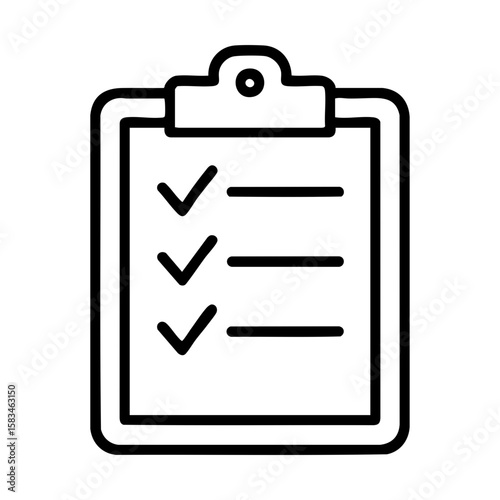 Checklist icon on clipboard symbolizing task management, productivity, and project workflow efficiency