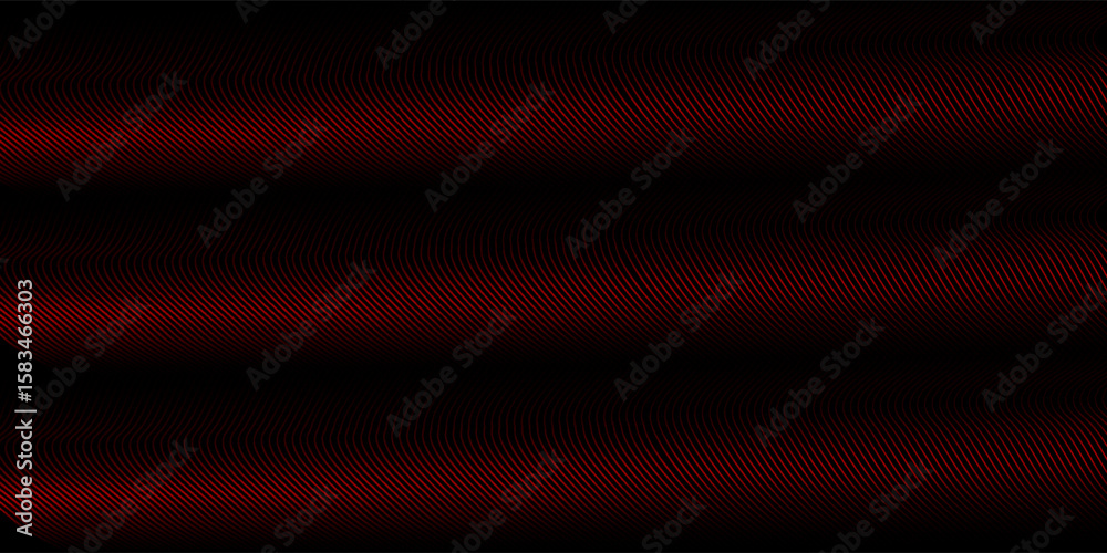 Naklejka premium red wave carbon fiber. metal background and texture. 3d illustration design. presentation, website