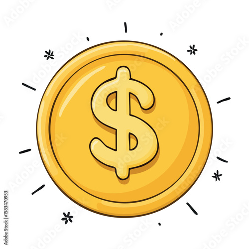 Dollar sign coin icon

