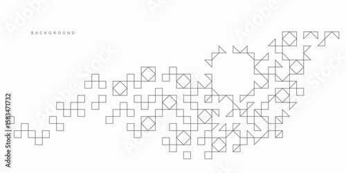 Abstract geometric technological background. Vector creative design.
