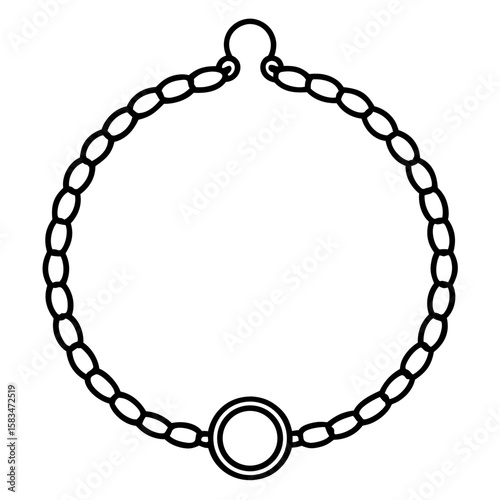 Bra Chain Ring line art