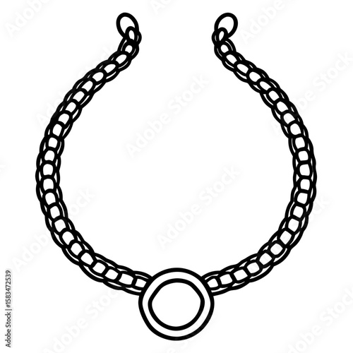 Bra Chain Ring line art