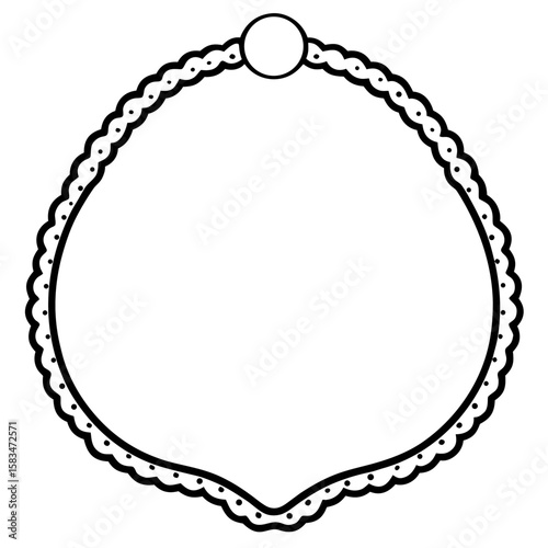Bra Chain Ring line art