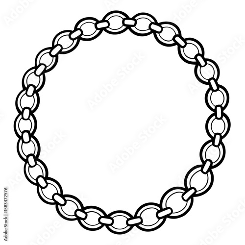 Bra Chain Ring line art