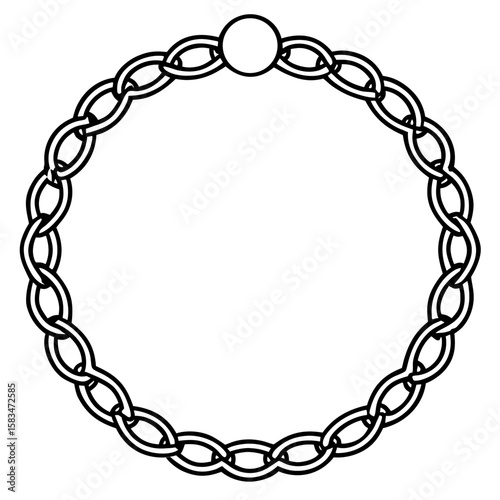 Bra Chain Ring line art