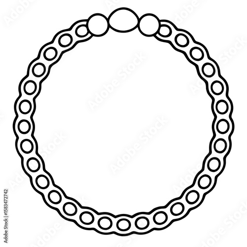 Bra Chain Ring line art