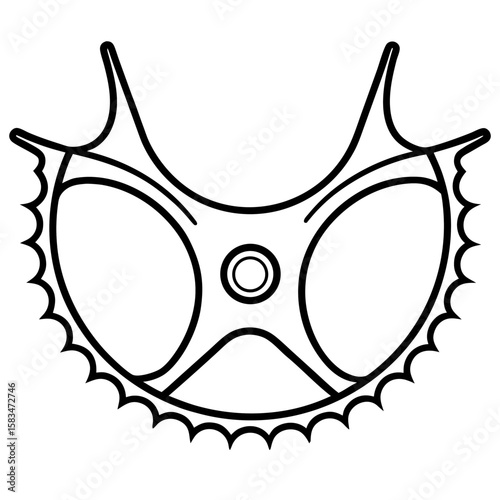 Bra Chain Ring line art