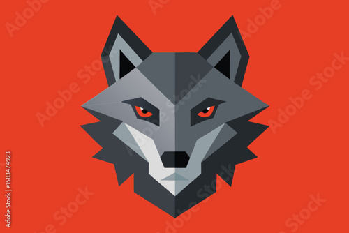 wolf head vector
