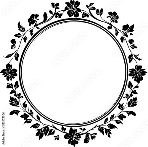 Circle Elegance Vintage Frame Border illustration