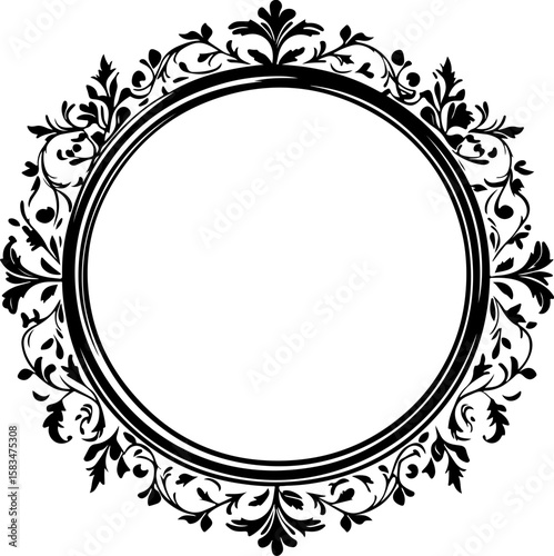 Circle Elegance Vintage Frame Border illustration