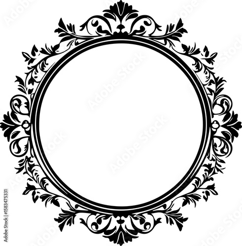 Circle Elegance Vintage Frame Border illustration