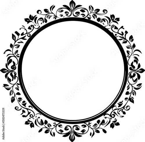 Circle Elegance Vintage Frame Border illustration