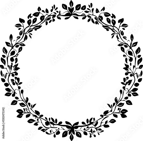 Circle Elegance Vintage Frame Border illustration