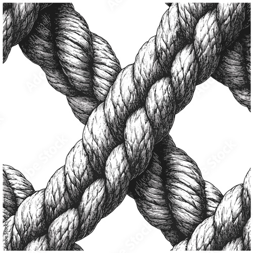 Vintage braided pattern, rope weave engraving texture, antique line texture, hand-drawn nautical cord sketch, retro maritime illustration, vector illustration, classic seafaring design.