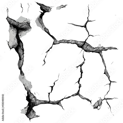 Scorched earth texture engraving, retro disaster texture illustration, hand-drawn charred surface, vintage burned soil sketch, antique etching pattern, vector illustration, weathered ground texture.