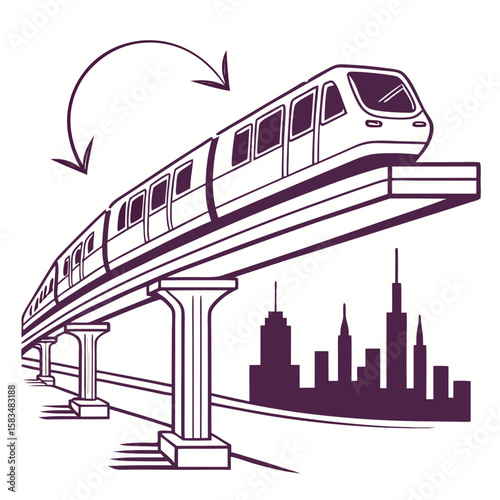 vector illustration of a train