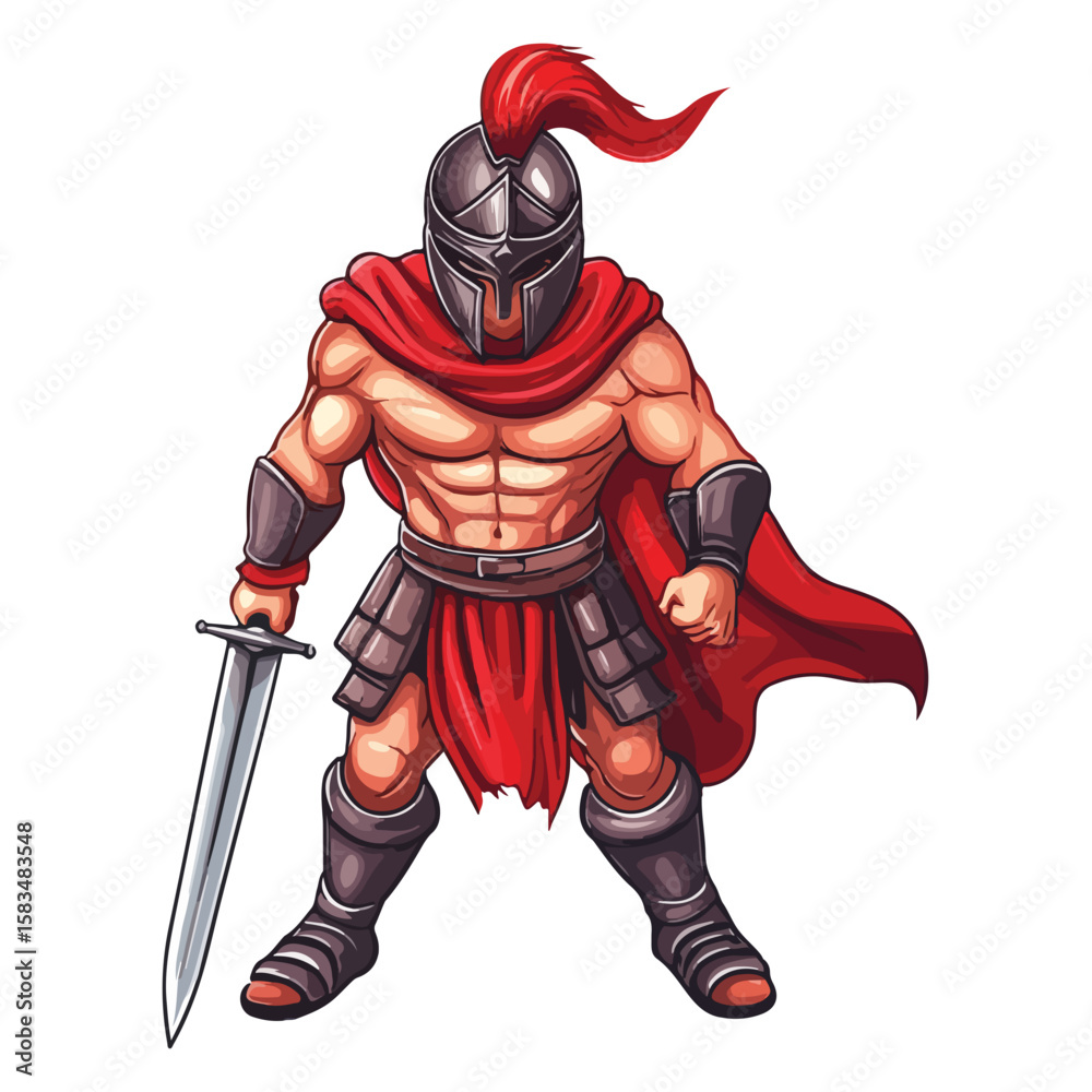 Fototapeta premium spartan mascot logo design vector with modern illustration concept