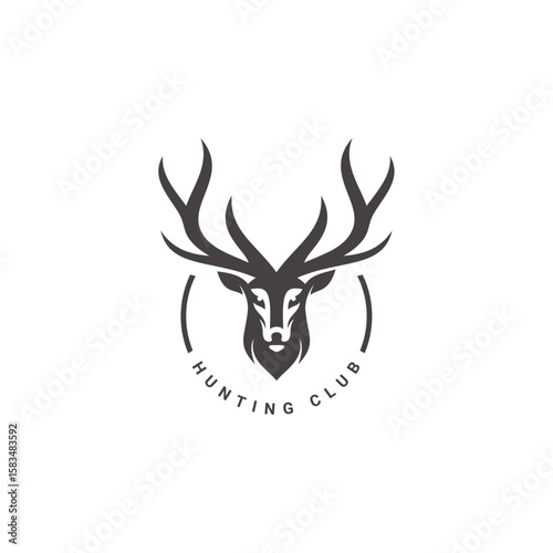 deer logo design template vector