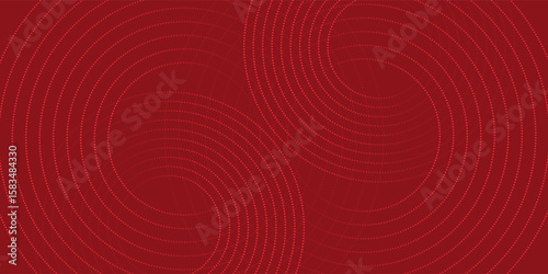 Collection of red concentric circles. Collection of radial sound wave or sonar rings. Pack of radar icon symbols, targets, dashed lines, halftones. vector illustration,modern.