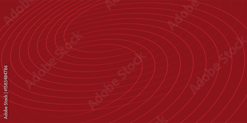 Collection of red concentric circles. Collection of radial sound wave or sonar rings. Pack of radar icon symbols, targets, dashed lines, halftones. vector illustration,modern.