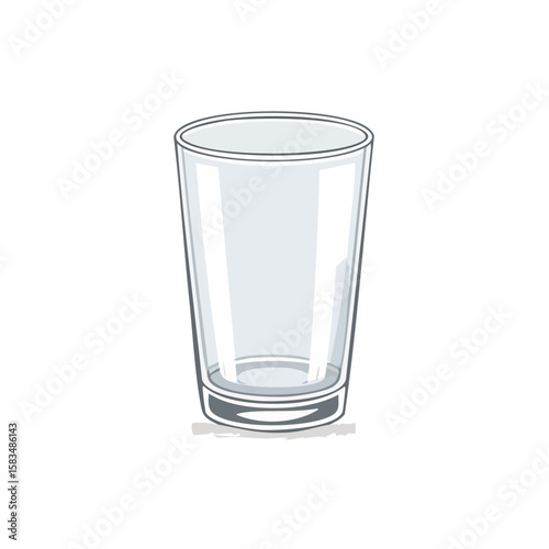 Wallpaper Mural Empty Glass Cup Illustration on Black Background Clean and Simple Drinkware Graphic Torontodigital.ca