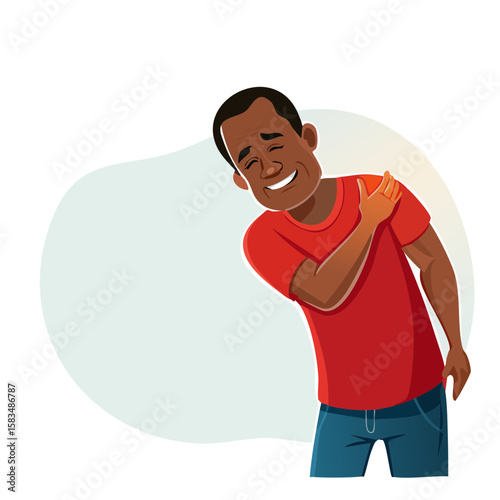 Man Experiencing Shoulder Pain Seeking Relief and Medical Advice