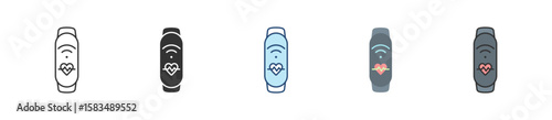 Smartband Icon Set Multiple Style Collection