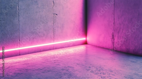 Neon pink corner room