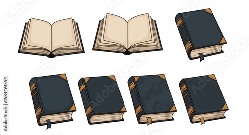 Collection of old books vintage books antique books study books library