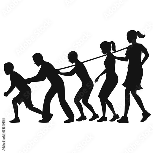 silhouettes of people