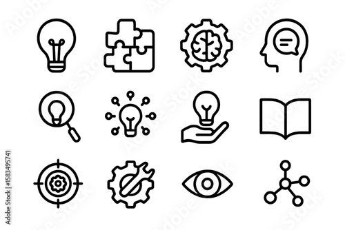 Innovative linear icons: brainstorming, problem solving, and knowledge sharing