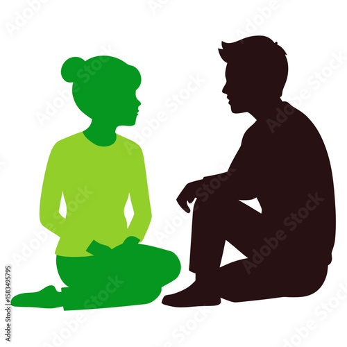 Two people gossiping